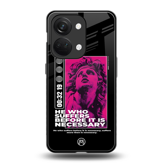 he who suffers back phone cover | glass case for oneplus nord 3