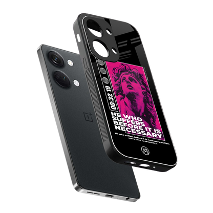 he who suffers back phone cover | glass case for oneplus nord 3
