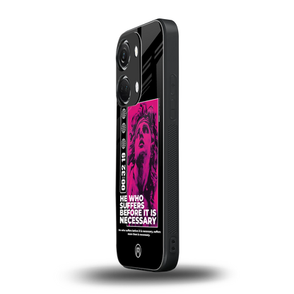 he who suffers back phone cover | glass case for oneplus nord 3