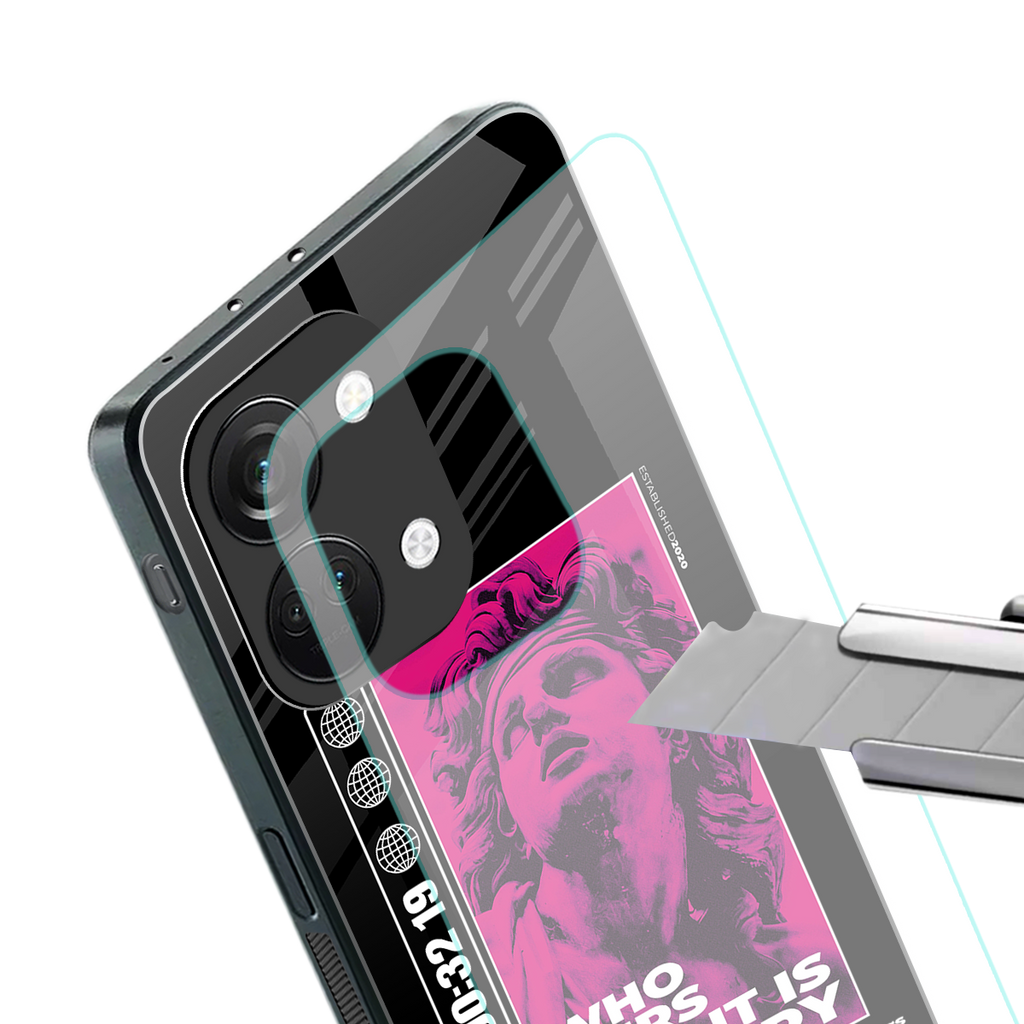 he who suffers back phone cover | glass case for oneplus nord 3