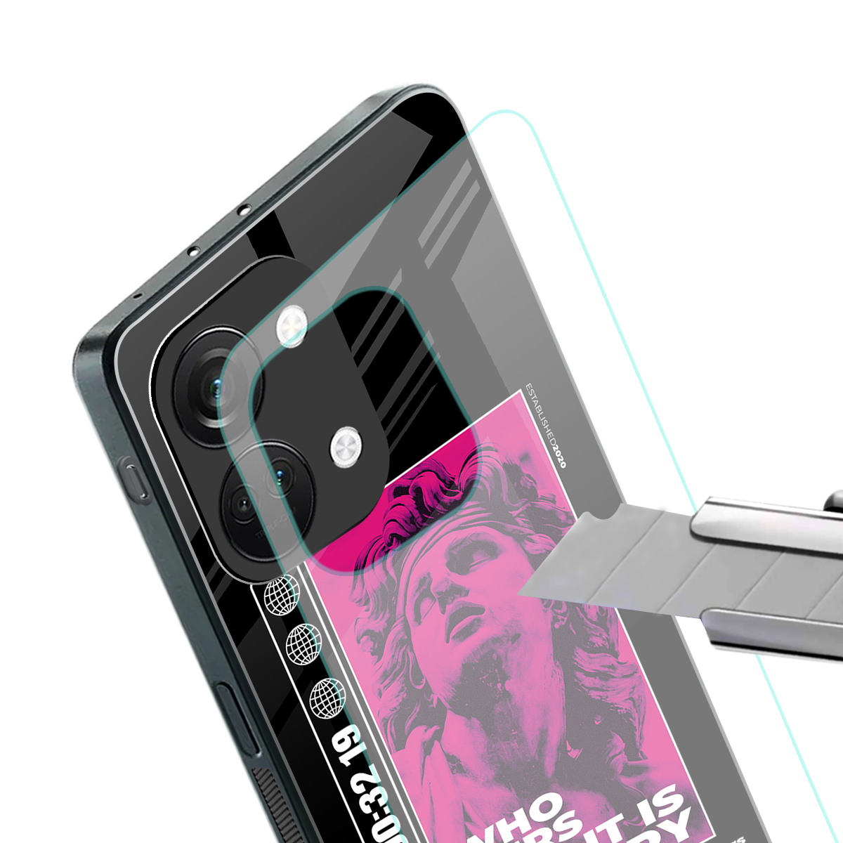 he who suffers back phone cover | glass case for oneplus nord 3