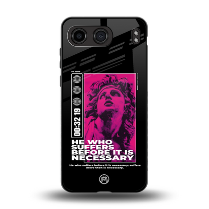 he who suffers back phone cover | glass case for oneplus nord 4