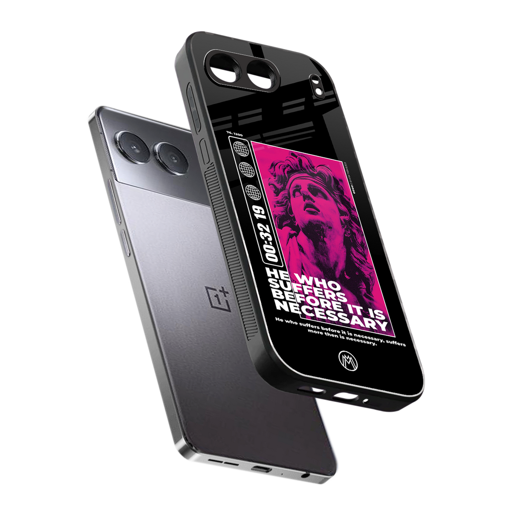 he who suffers back phone cover | glass case for oneplus nord 4