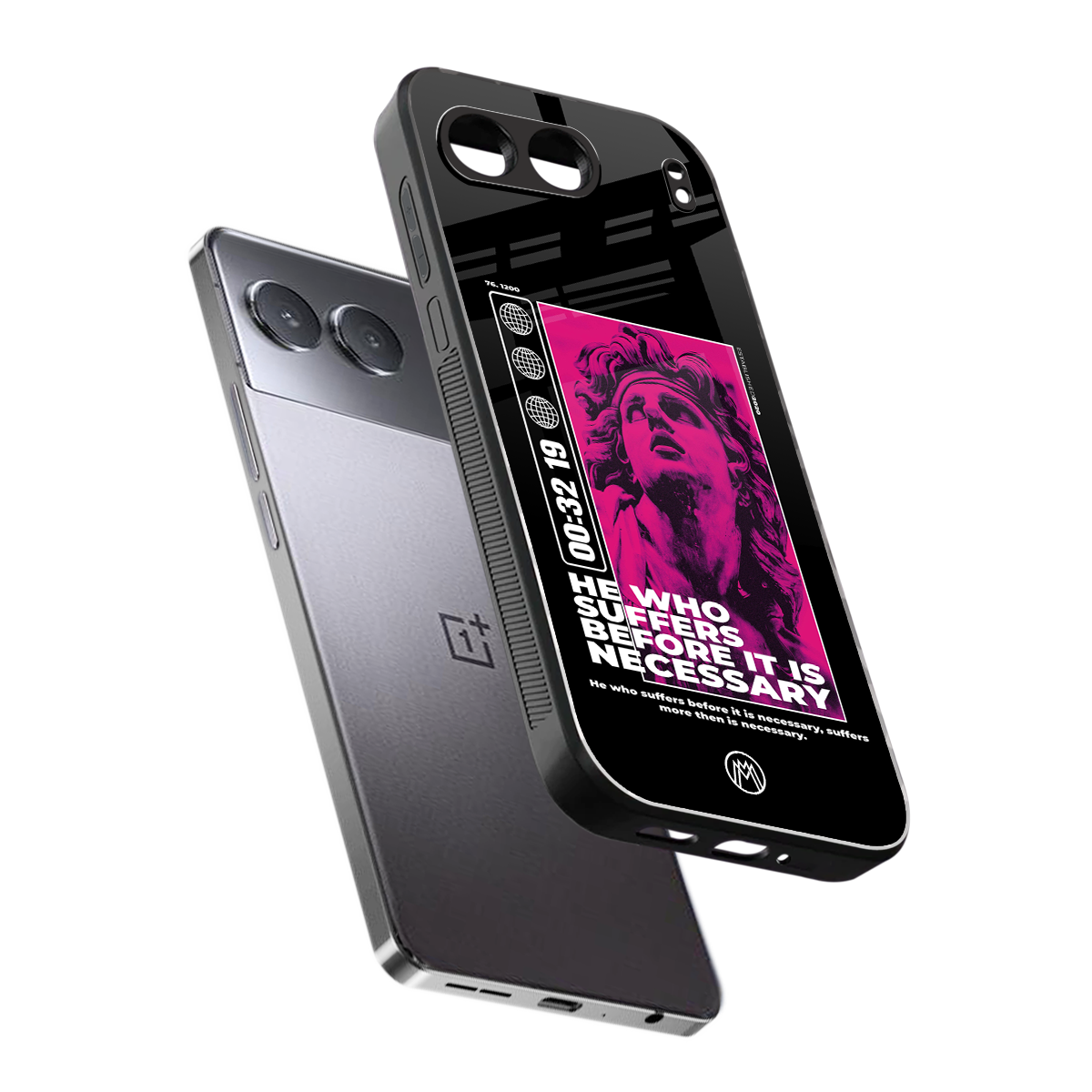 he who suffers back phone cover | glass case for oneplus nord 4