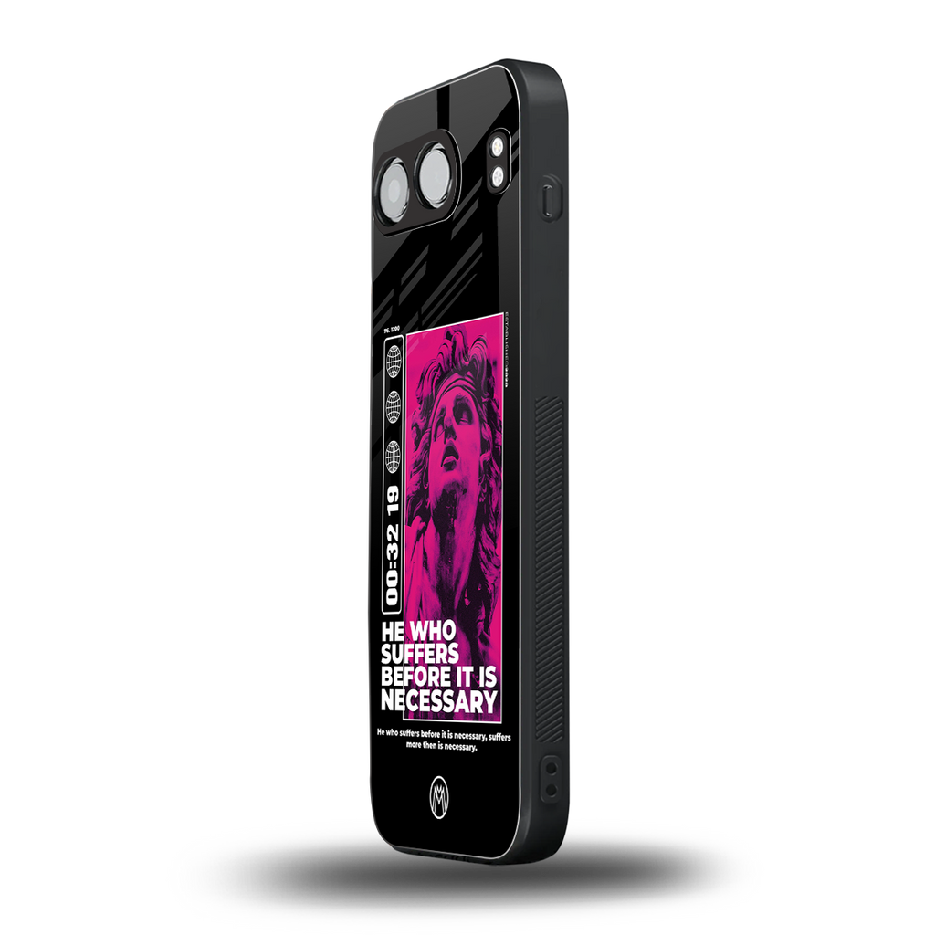 he who suffers back phone cover | glass case for oneplus nord 4