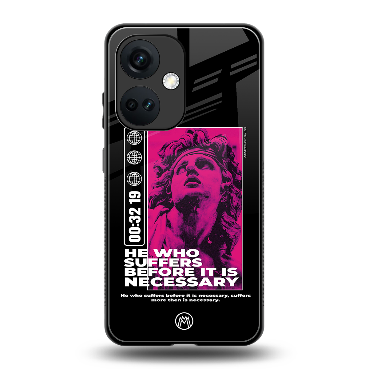 he who suffers back phone cover | glass case for oneplus nord ce 3