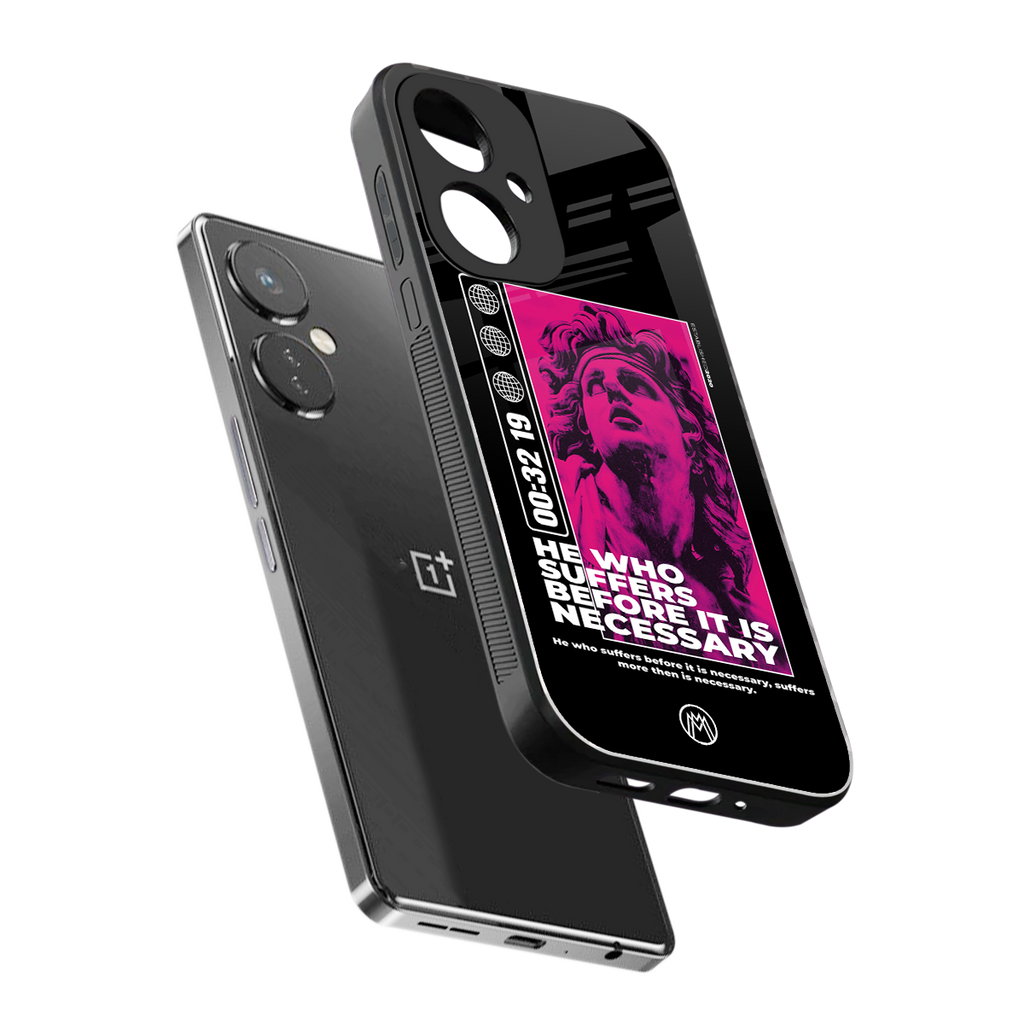 he who suffers back phone cover | glass case for oneplus nord ce 3