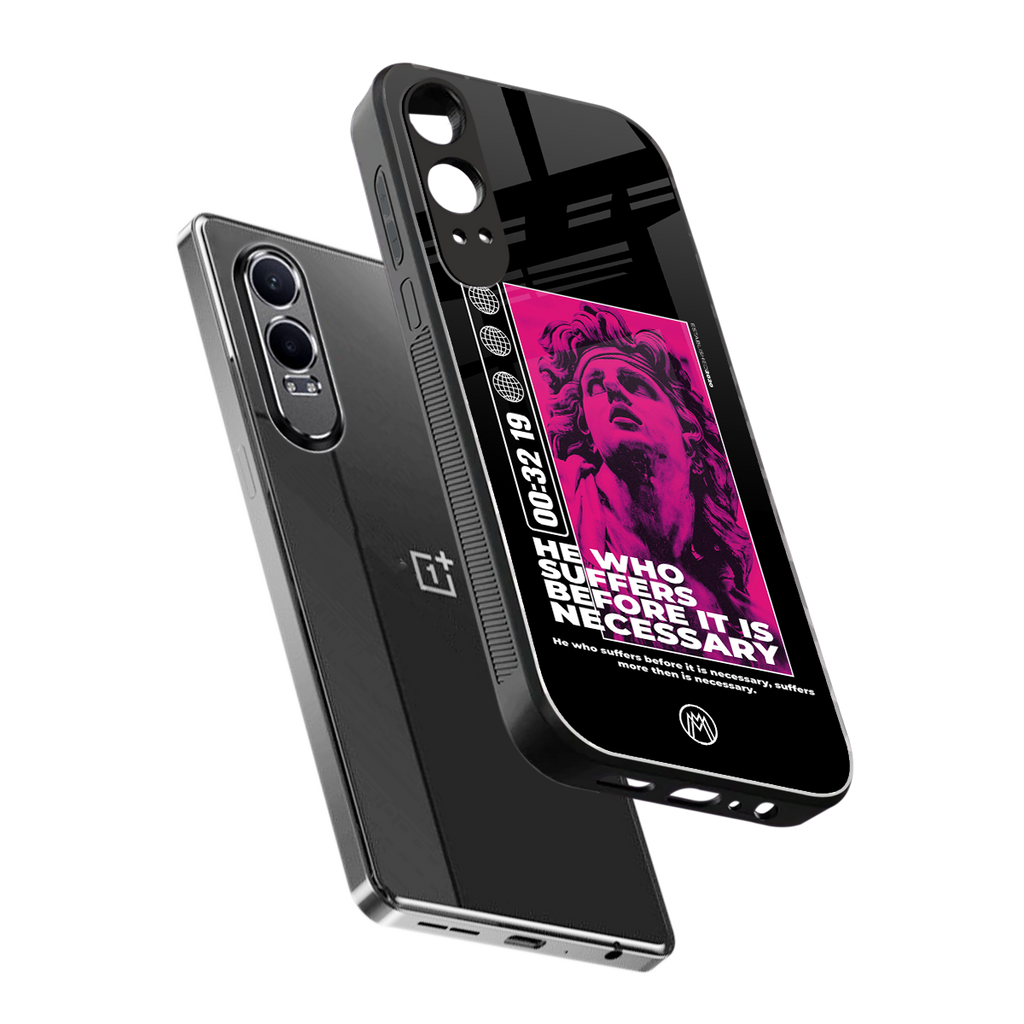 he who suffers back phone cover | glass case for oneplus nord ce 4 lite