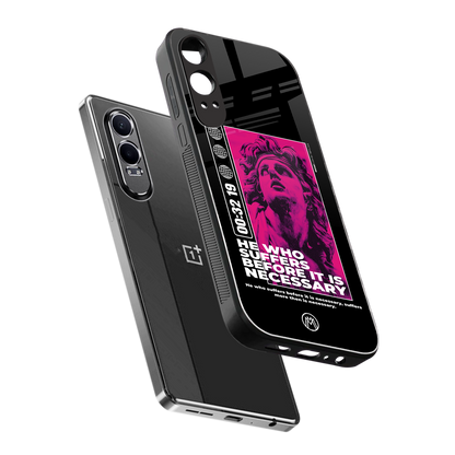 he who suffers back phone cover | glass case for oneplus nord ce 4 lite