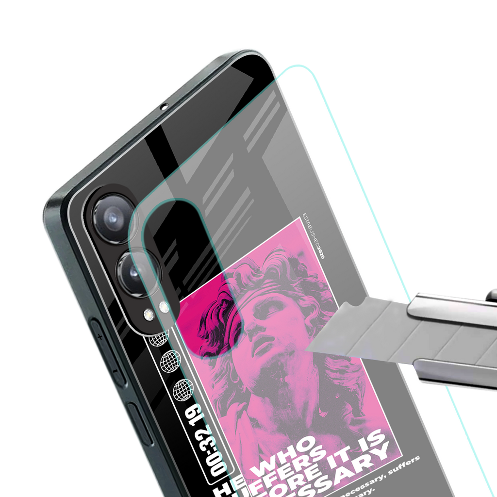 he who suffers back phone cover | glass case for oneplus nord ce 4 lite