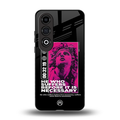 he who suffers back phone cover | glass case for oneplus nord ce 4