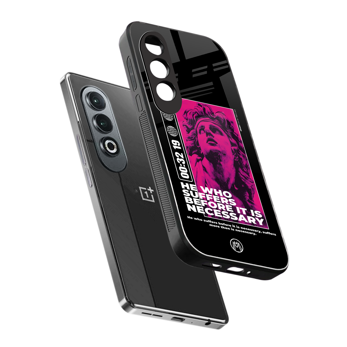he who suffers back phone cover | glass case for oneplus nord ce 4