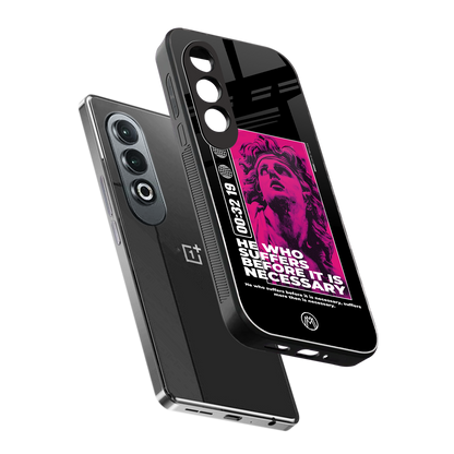 he who suffers back phone cover | glass case for oneplus nord ce 4
