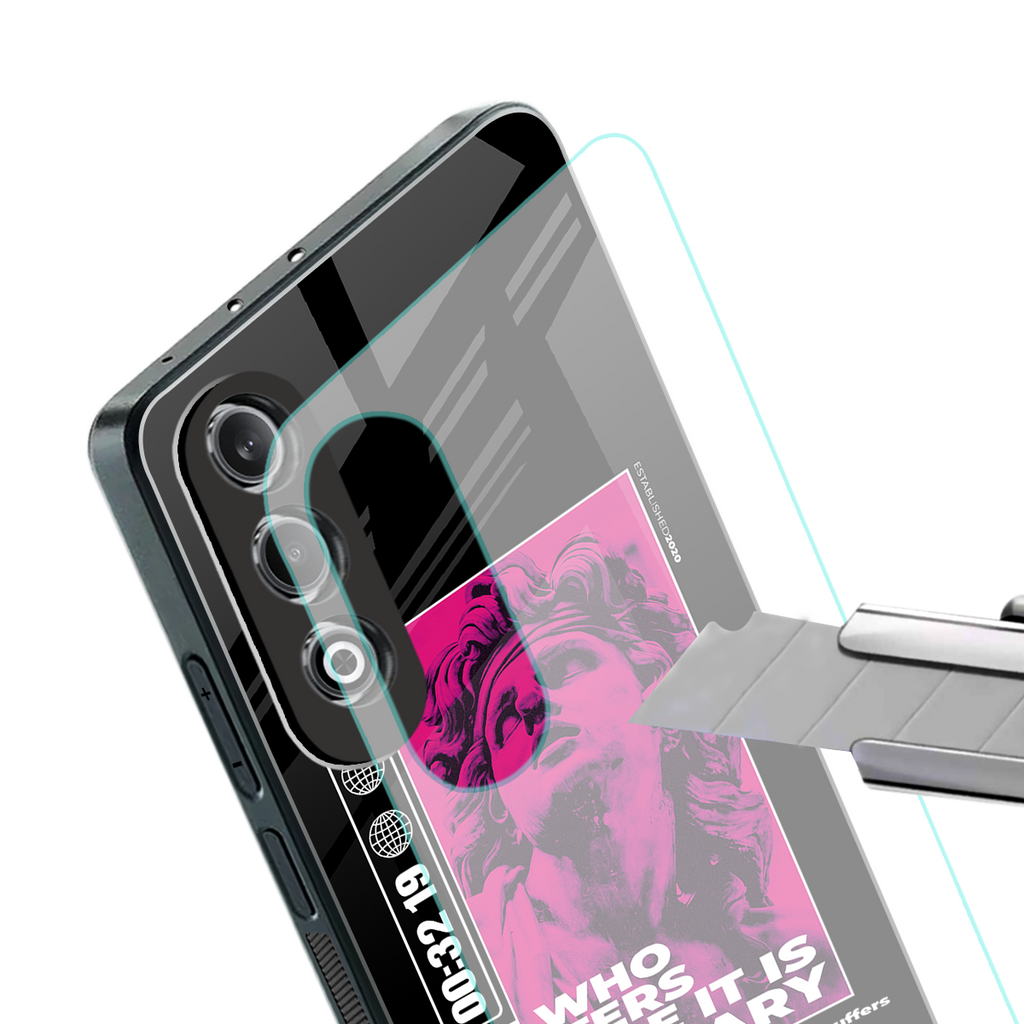 he who suffers back phone cover | glass case for oneplus nord ce 4
