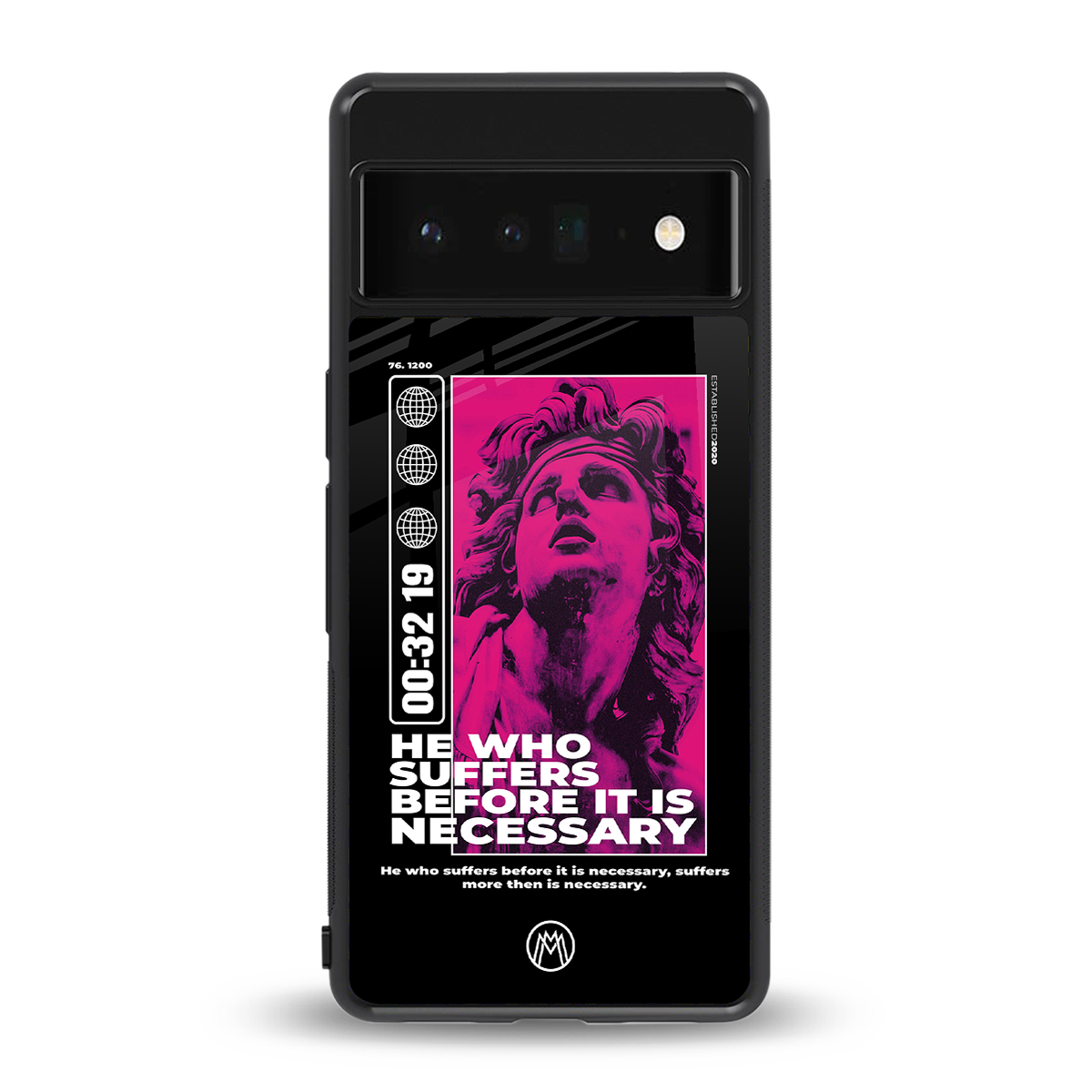 he who suffers back phone cover | glass case for google pixel 6 pro