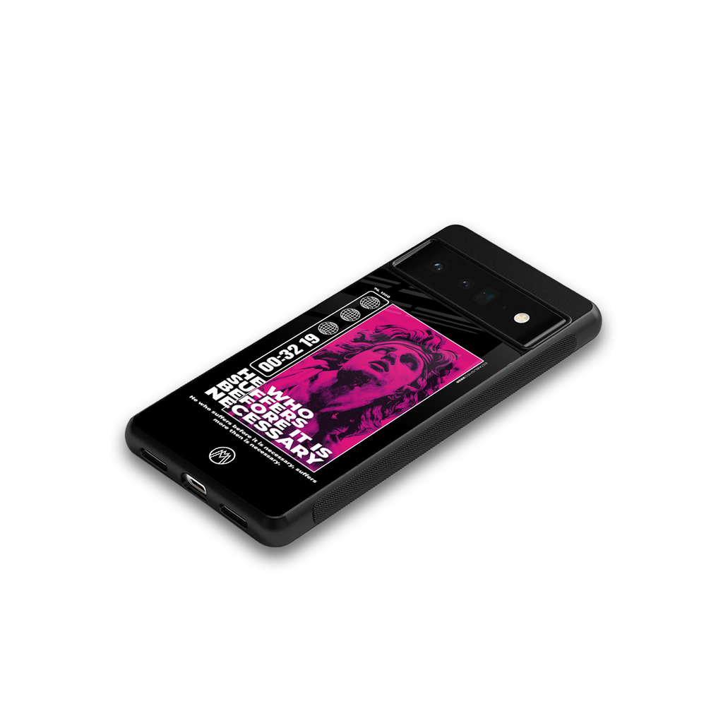 he who suffers back phone cover | glass case for google pixel 6 pro