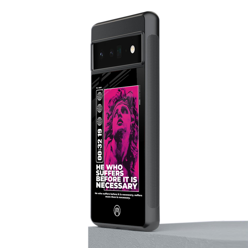 he who suffers back phone cover | glass case for google pixel 6 pro