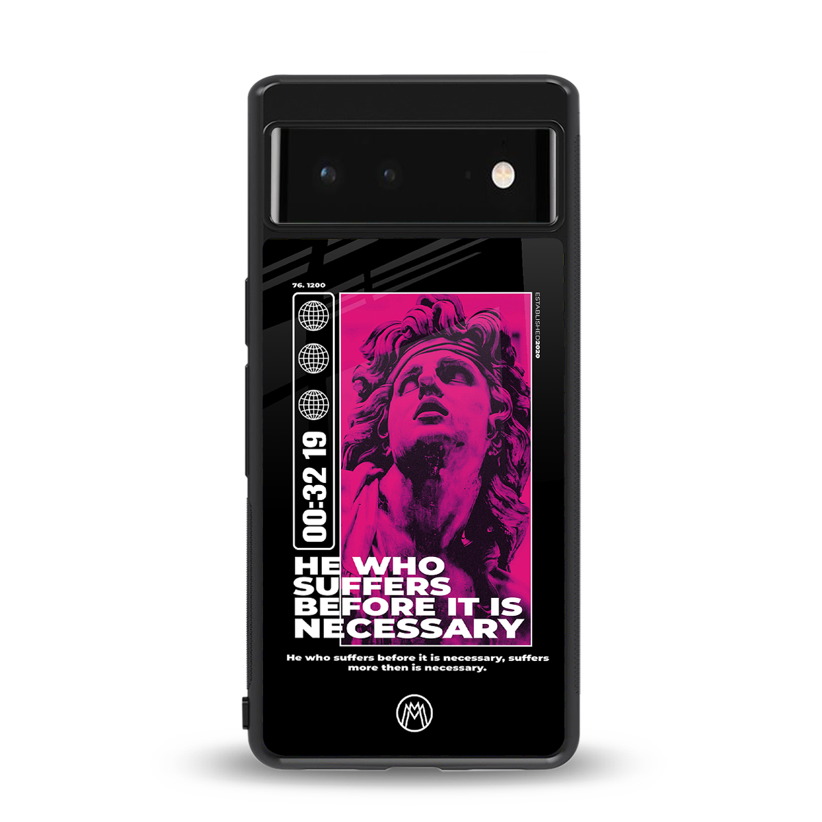 he who suffers back phone cover | glass case for Google Pixel 6A
