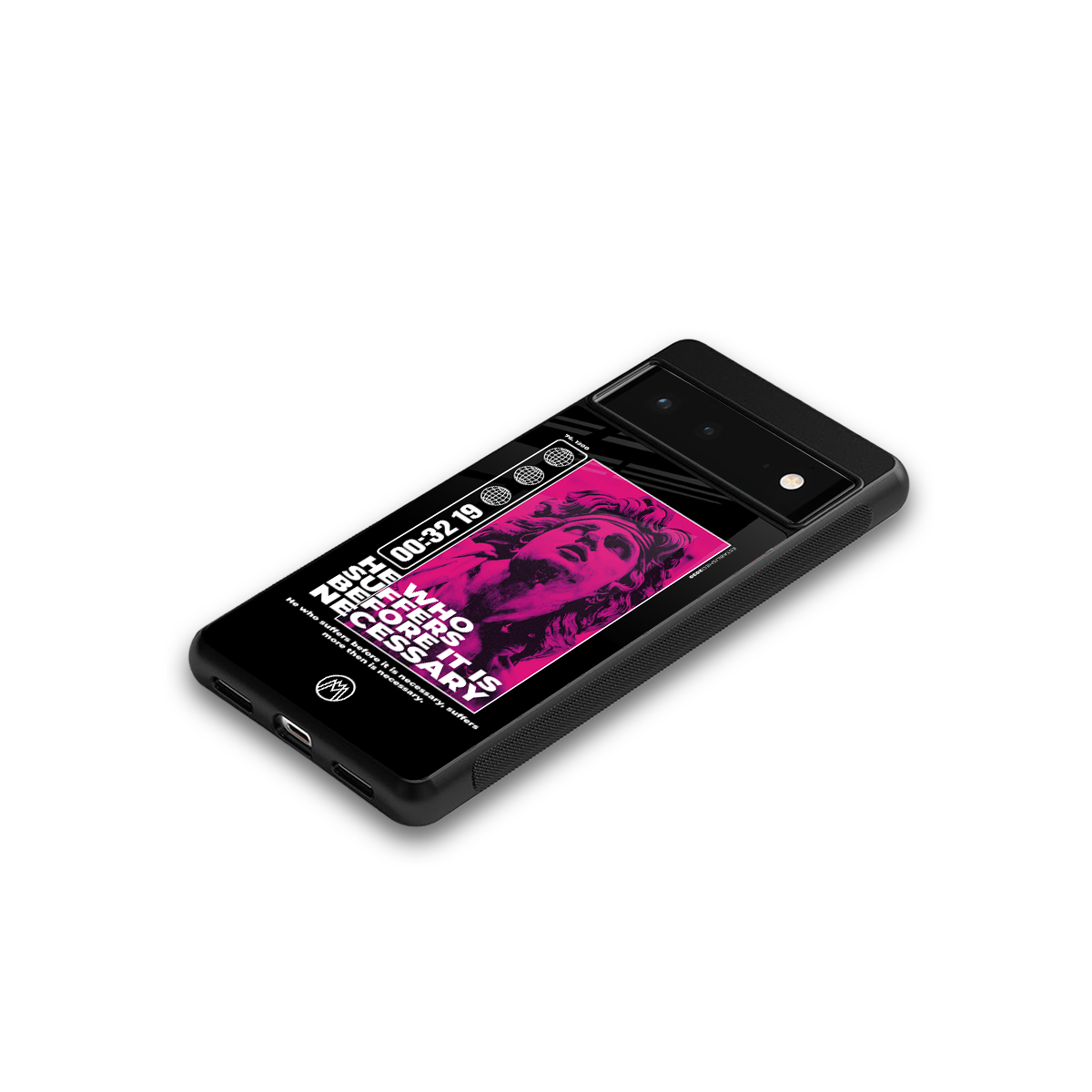 he who suffers back phone cover | glass case for google pixel 6
