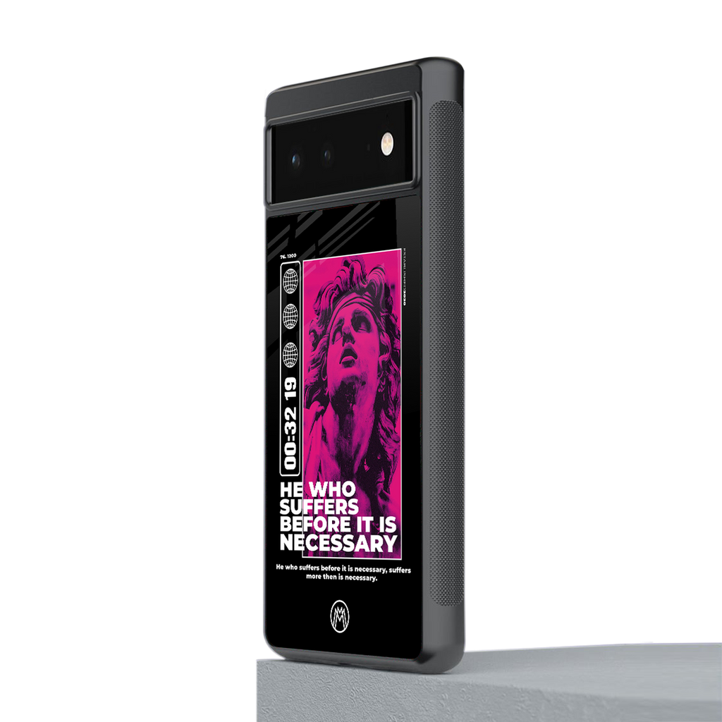 he who suffers back phone cover | glass case for google pixel 6