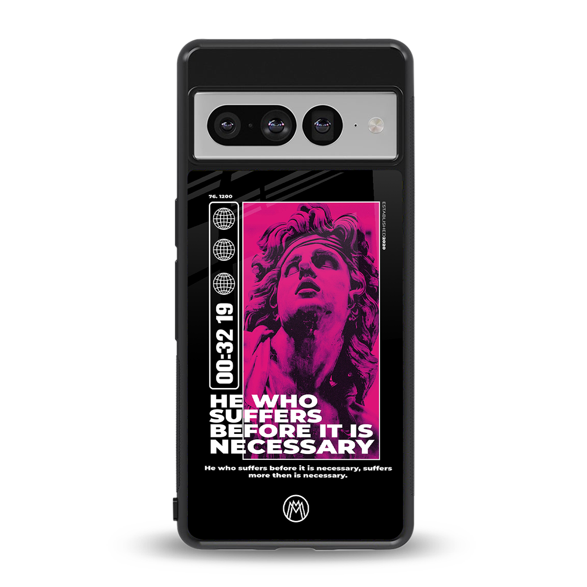 he who suffers back phone cover | glass case for google pixel 7 pro