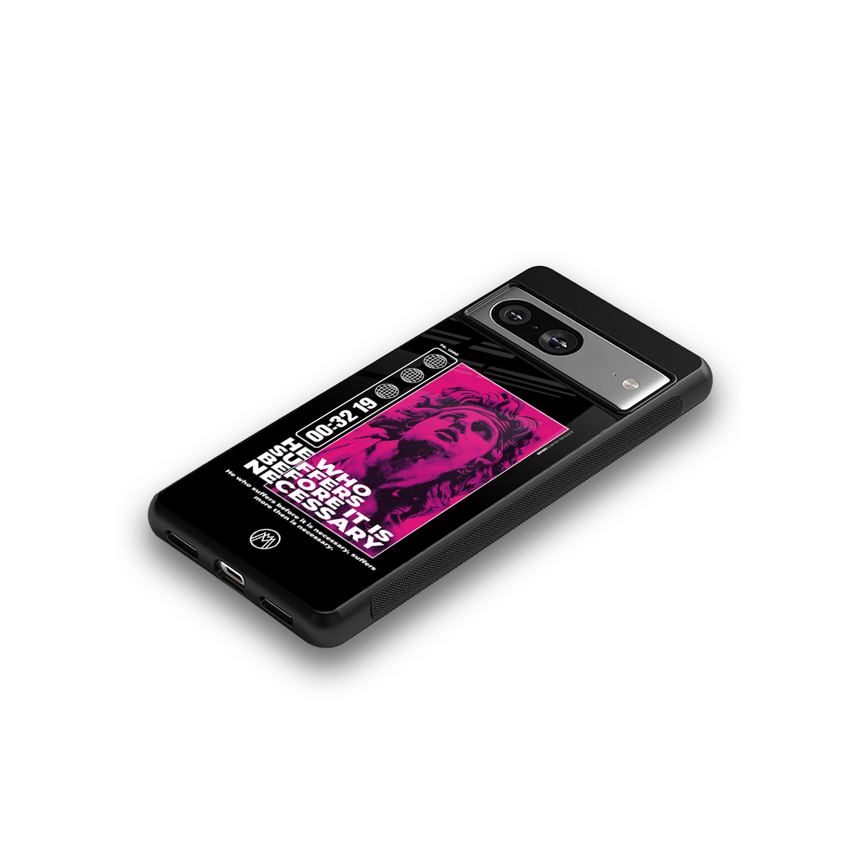 he who suffers back phone cover | glass case for Google Pixel 8