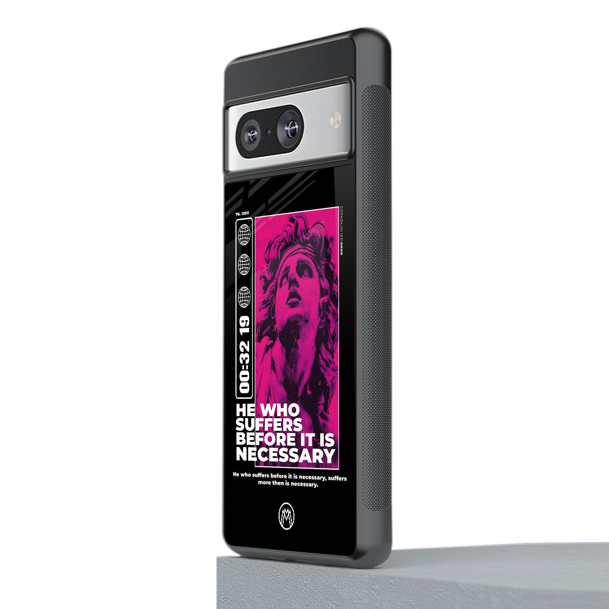 he who suffers back phone cover | glass case for Google Pixel 8