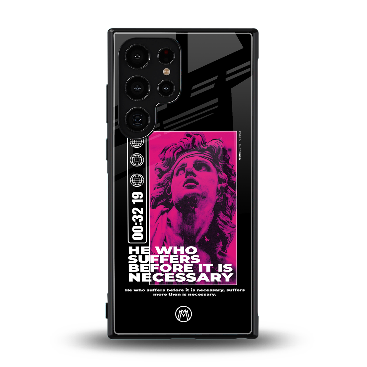 he who suffers back phone cover | glass case for samsung galaxy s24 ultra