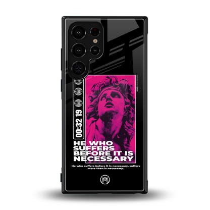 he who suffers back phone cover | glass case for samsung galaxy s24 ultra