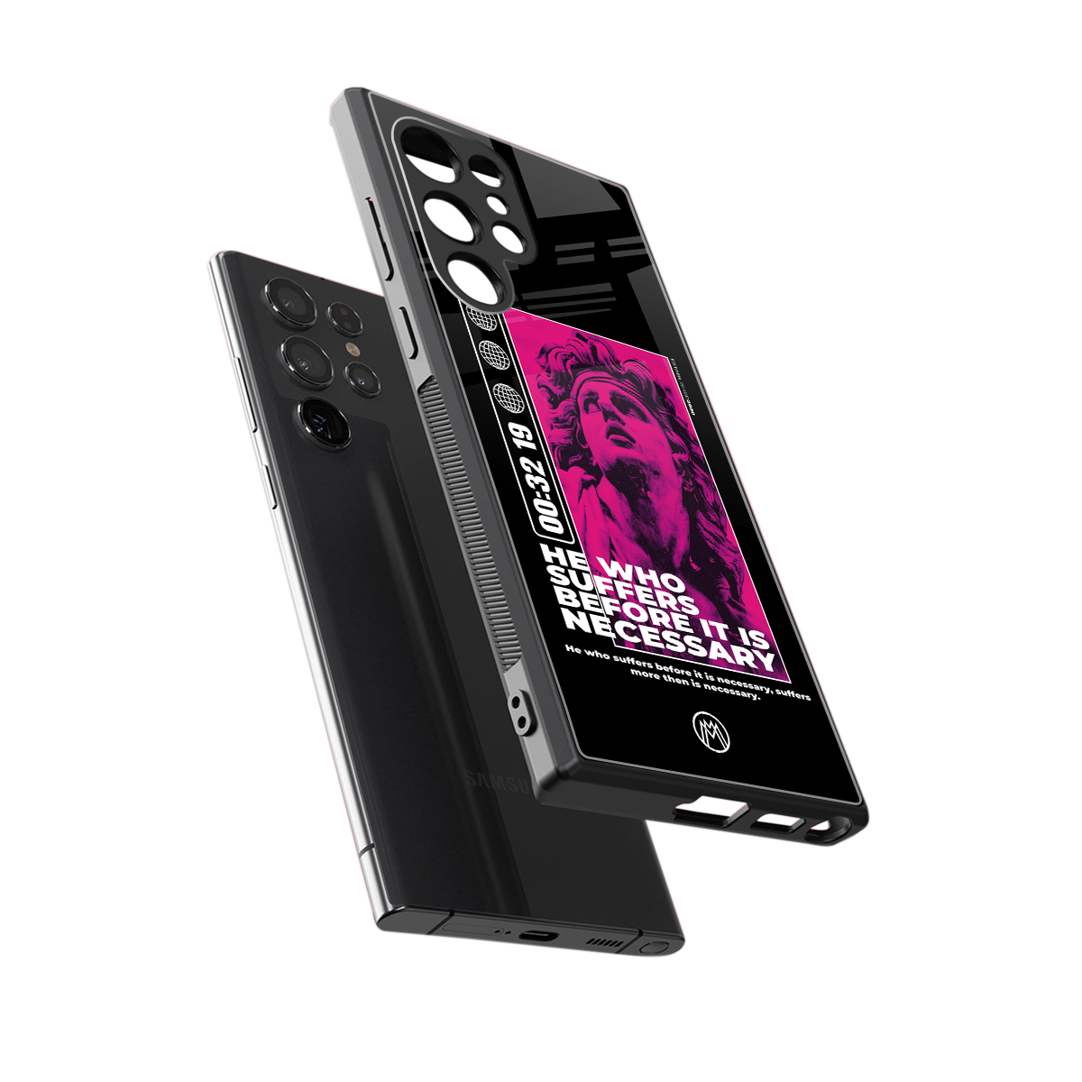 he who suffers back phone cover | glass case for samsung galaxy s24 ultra