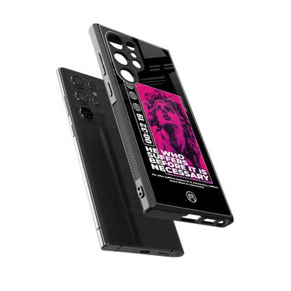 he who suffers back phone cover | glass case for samsung galaxy s24 ultra