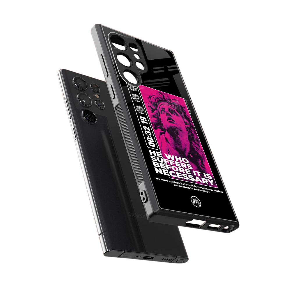 he who suffers back phone cover | glass case for samsung galaxy s23 ultra