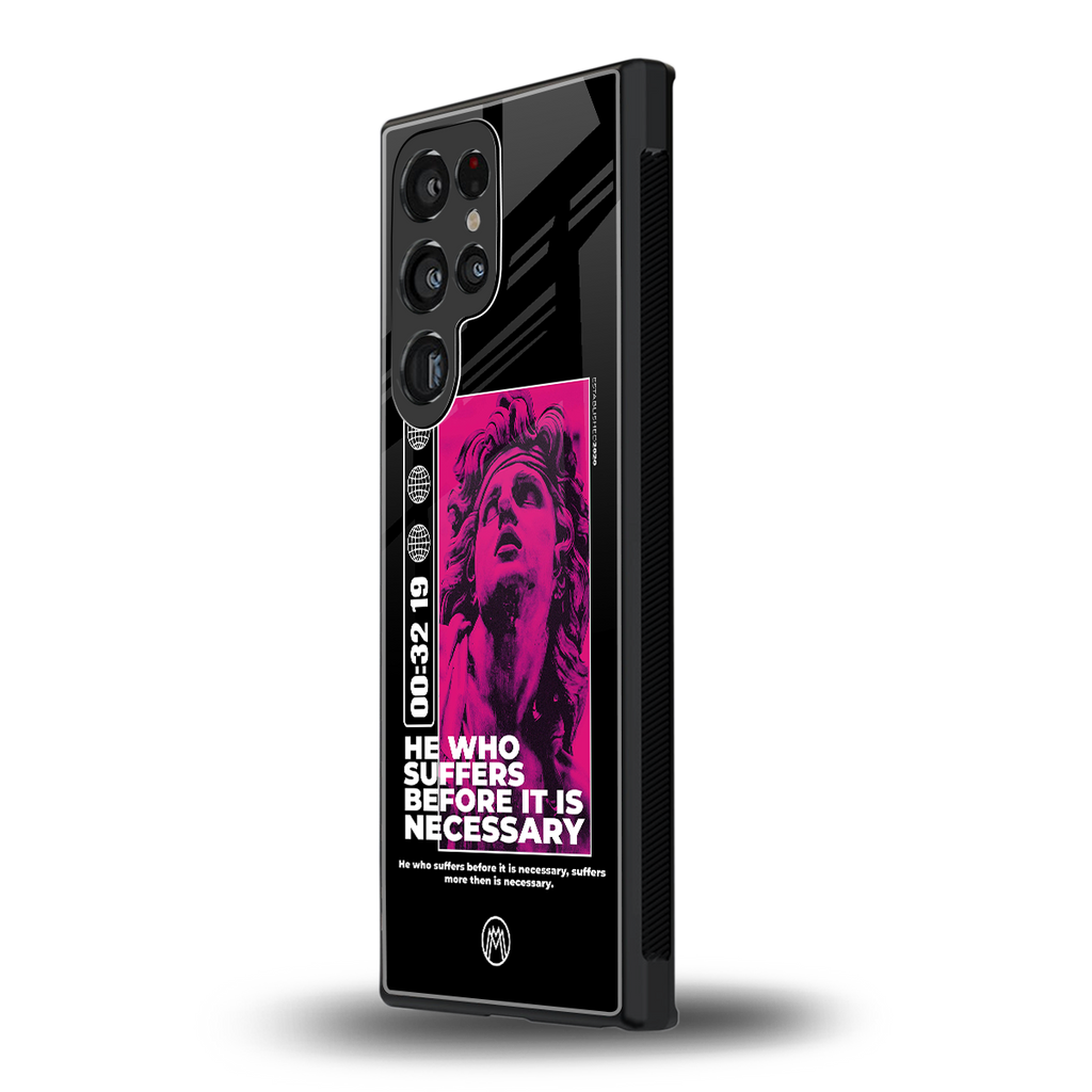 he who suffers back phone cover | glass case for samsung galaxy s23 ultra