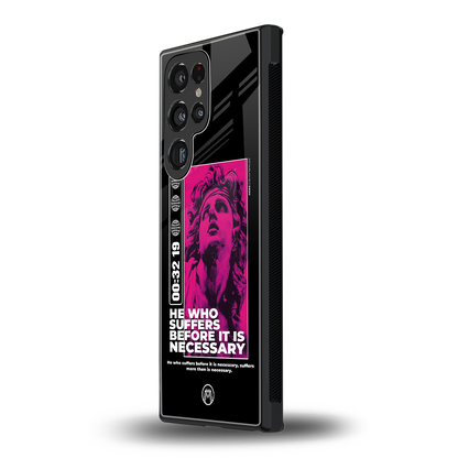 he who suffers back phone cover | glass case for samsung galaxy s23 ultra