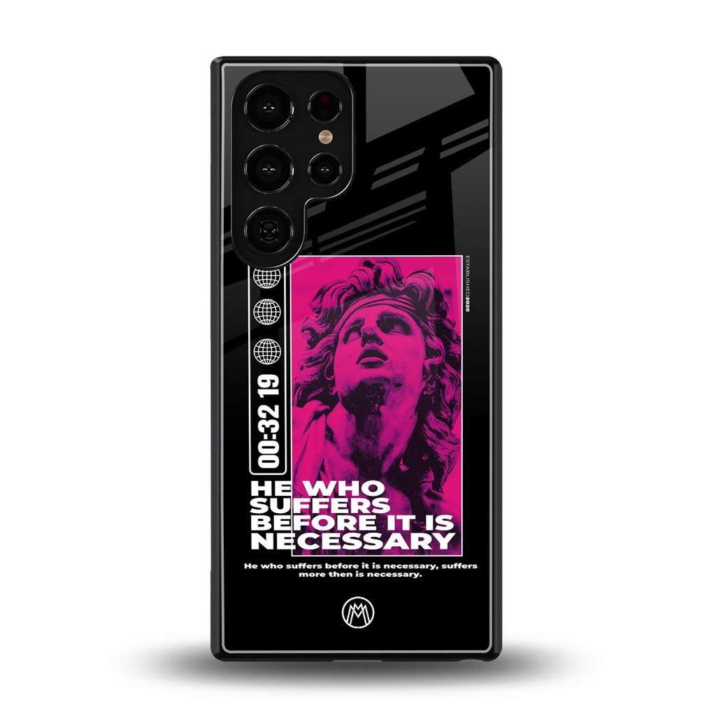 he who suffers back phone cover | glass case for samsung galaxy s25 ultra