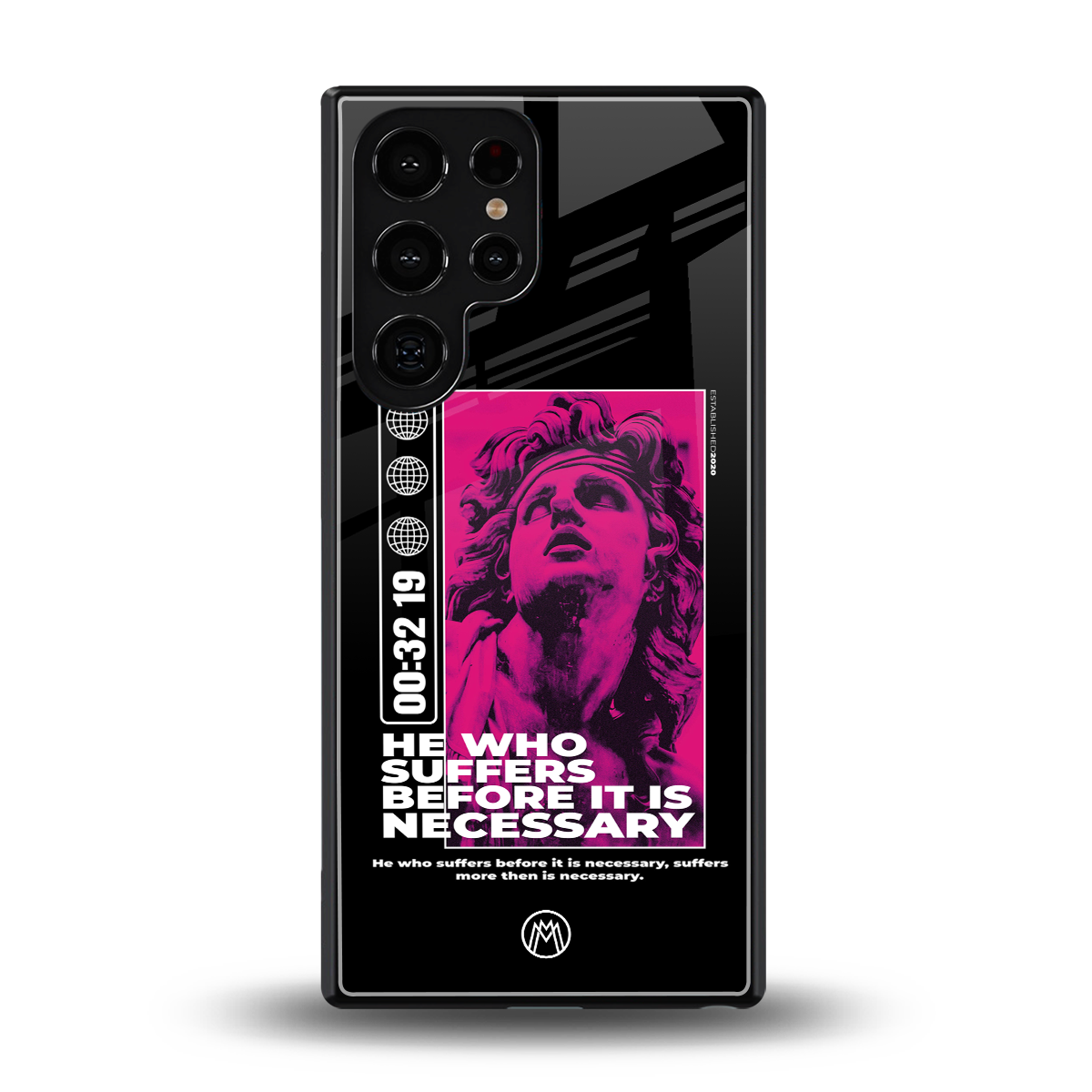 he who suffers back phone cover | glass case for samsung galaxy s25 ultra