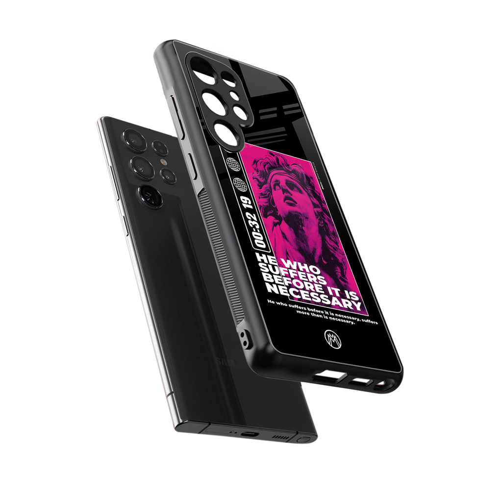 he who suffers back phone cover | glass case for samsung galaxy s25 ultra