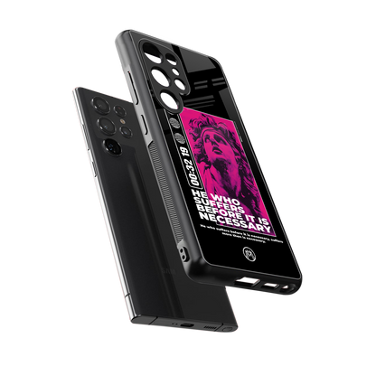 he who suffers back phone cover | glass case for samsung galaxy s25 ultra