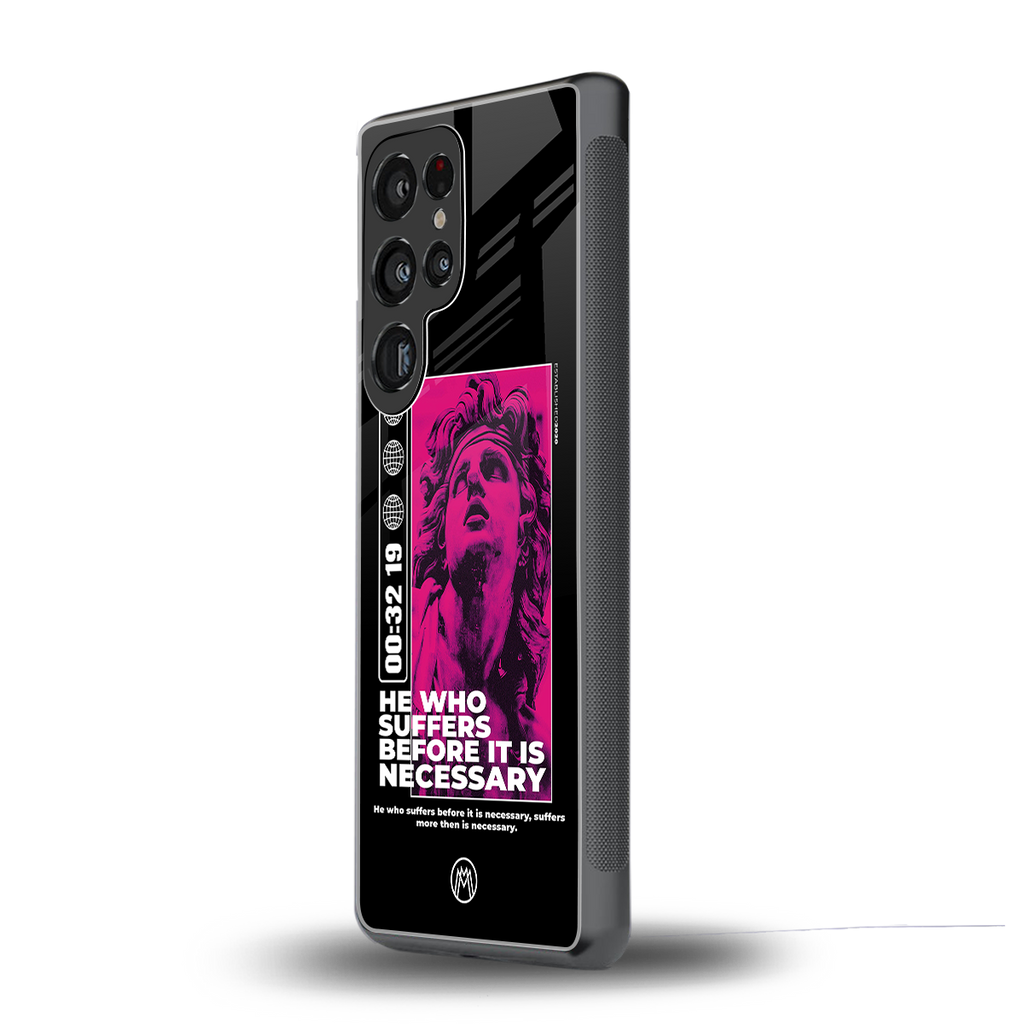 he who suffers back phone cover | glass case for samsung galaxy s25 ultra