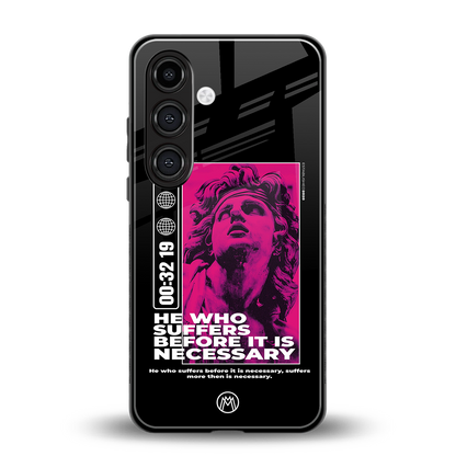 he who suffers back phone cover | glass case for samsung galaxy s23 fe