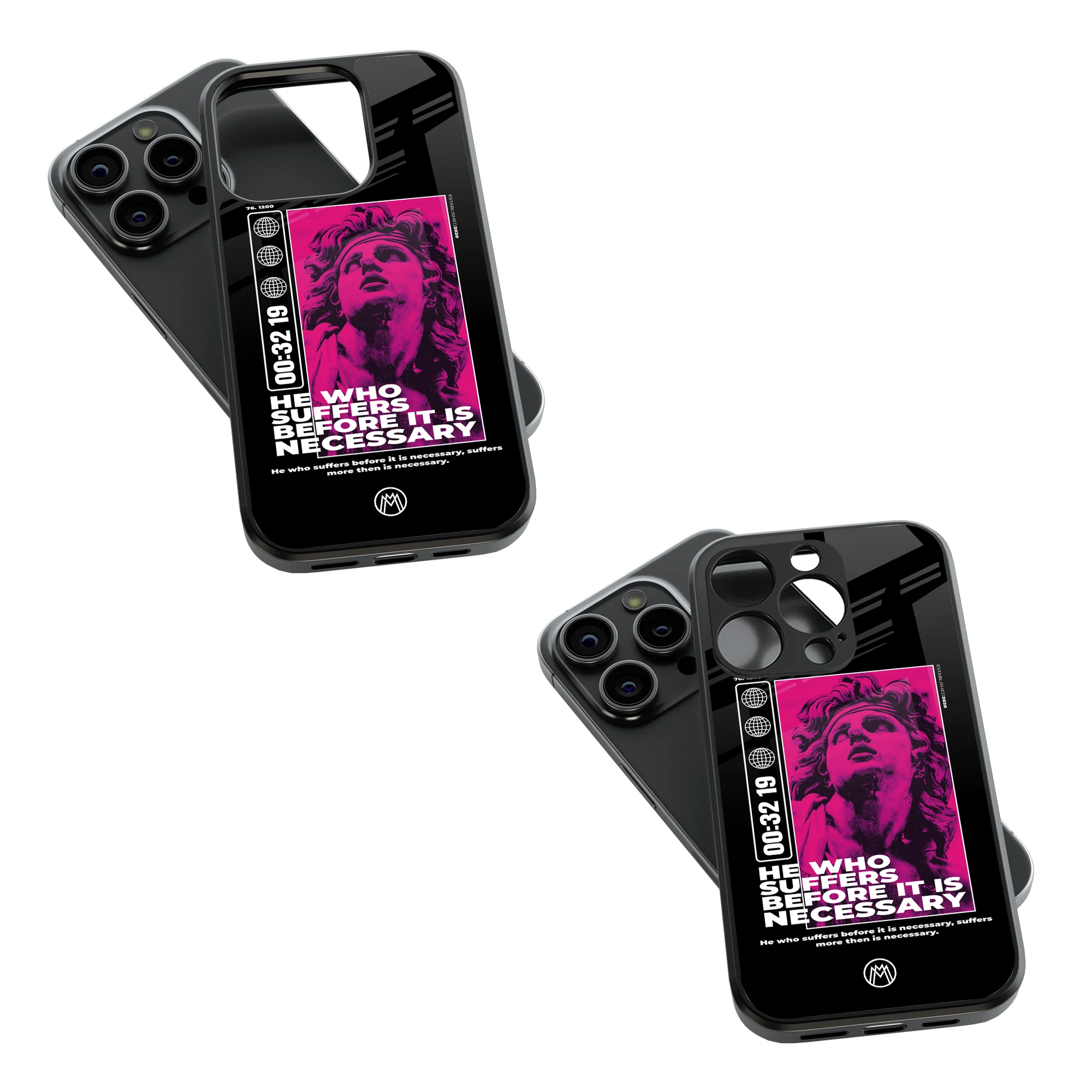 Trendy Glass Back Mobile Case for iPhone, Samsung, Redmi, OnePlus, Google Pixel, Motorola