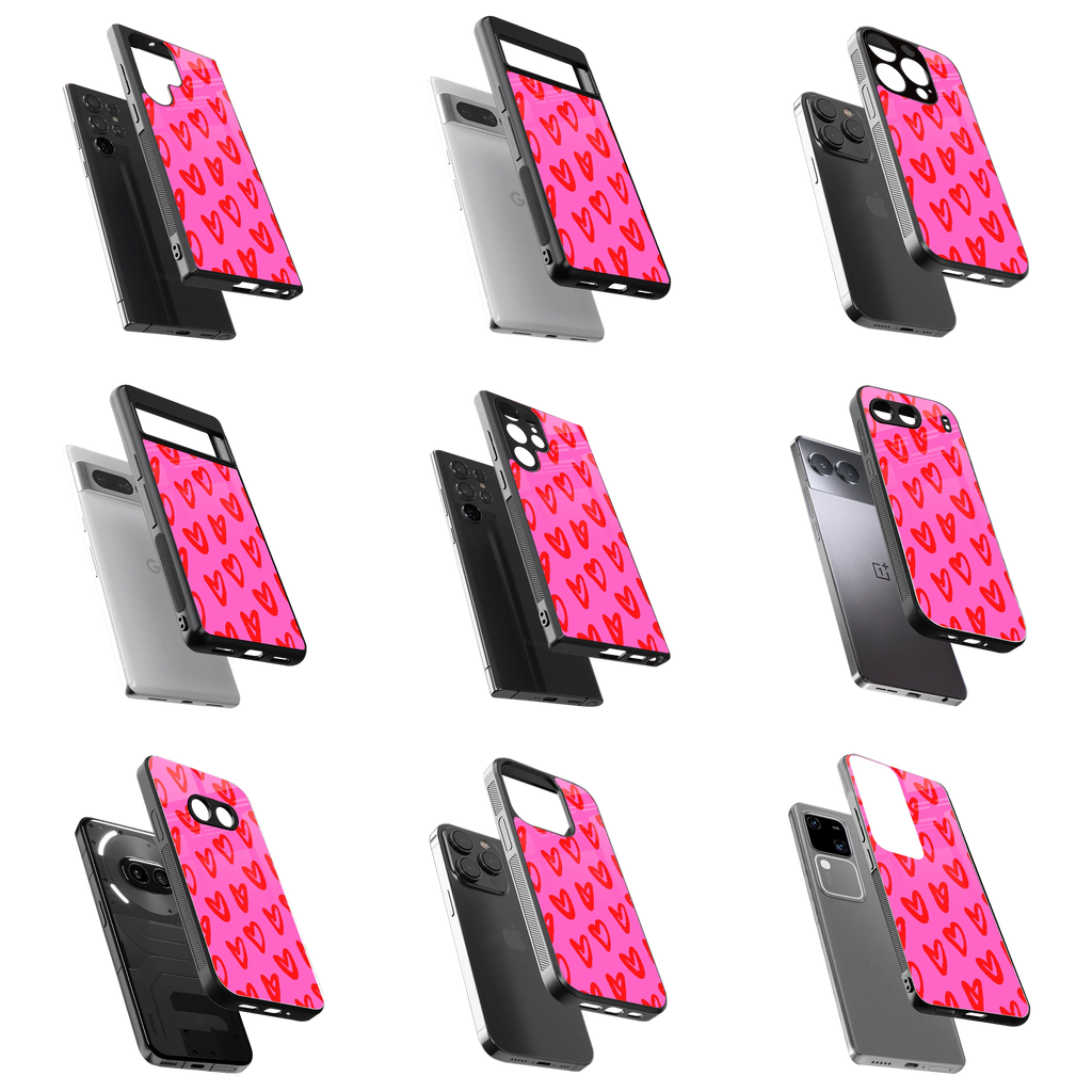 Durable Glass Back Mobile Case for iPhone, Samsung, OnePlus, Google Pixel, Redmi, Vivo, Oppo