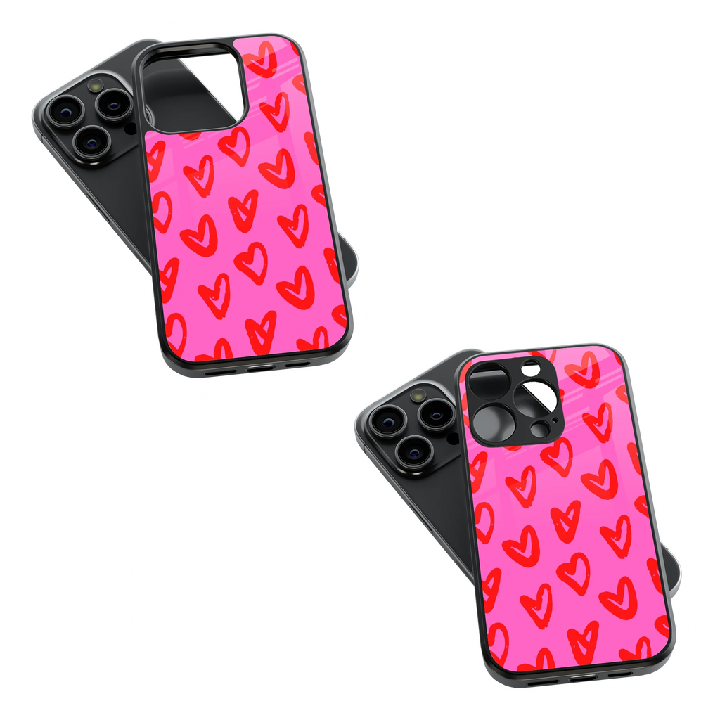 Trendy Glass Back Mobile Case for iPhone, Samsung, Redmi, OnePlus, Google Pixel, Motorola