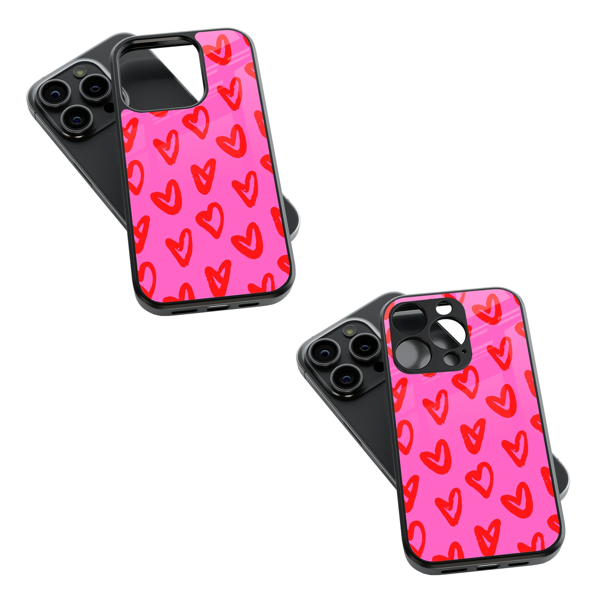 Trendy Glass Back Mobile Case for iPhone, Samsung, Redmi, OnePlus, Google Pixel, Motorola