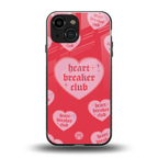 heart breaker club back phone cover | glass case for iphone 13 mini