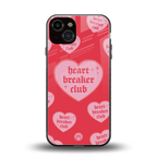 heart breaker club back phone cover | glass case for iphone 13