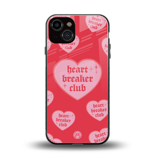 heart breaker club back phone cover | glass case for iphone 13