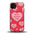 heart breaker club back phone cover | glass case for iphone 15 plus