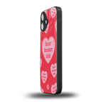 heart breaker club back phone cover | glass case for iphone 16 plus