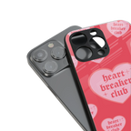 heart breaker club back phone cover | glass case for iphone 13 pro